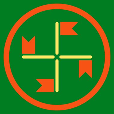 Bayraklar düz simgesi