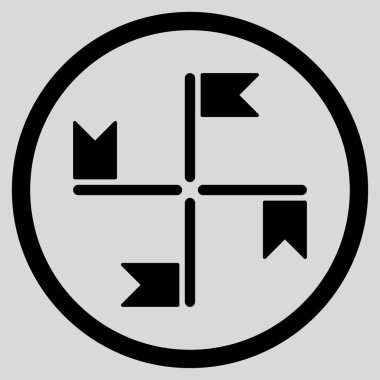 Bayraklar düz simgesi