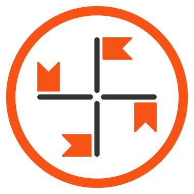 Bayraklar düz simgesi