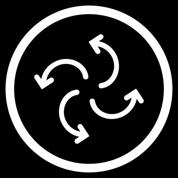 Cycloon pijlen pictogram — Stockvector