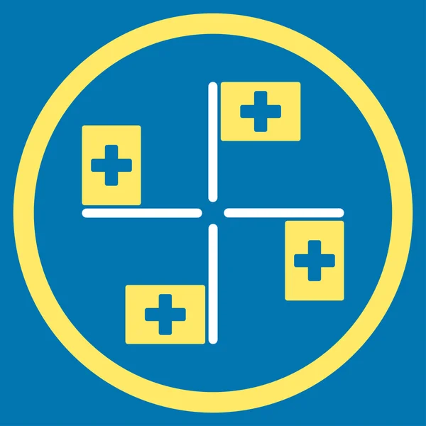 Nemocniční příznaky ikona — Stockový vektor