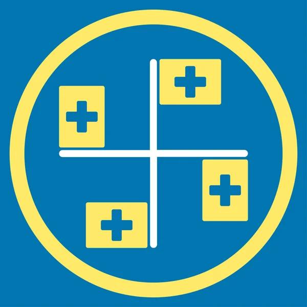 Icono de banderas del hospital — Archivo Imágenes Vectoriales