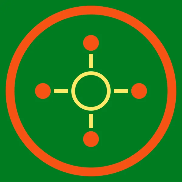 Icona struttura radiale — Vettoriale Stock
