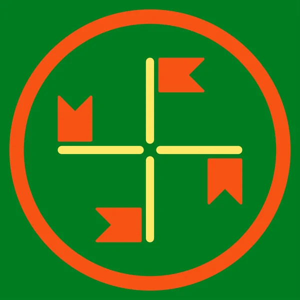 Zászlók lapos ikon — Stock Vector
