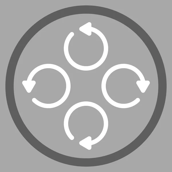 Platte rotatiepictogram — Stockvector