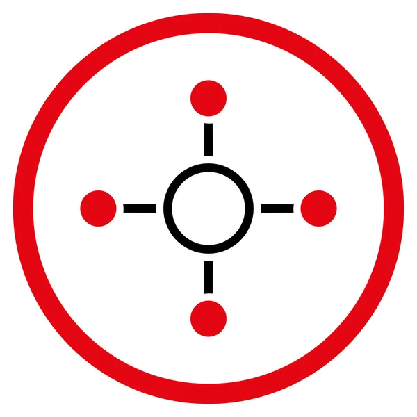 Ícone de estrutura radial — Vetor de Stock