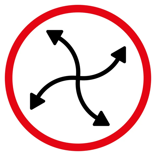 Swirl pijlen pictogram — Stockvector