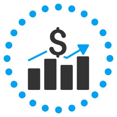 Satış çubuk grafik simgesini
