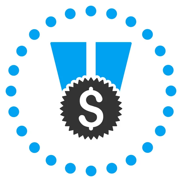 Financiële medaille pictogram — Stockvector