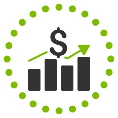 Satış çubuk grafik simgesini