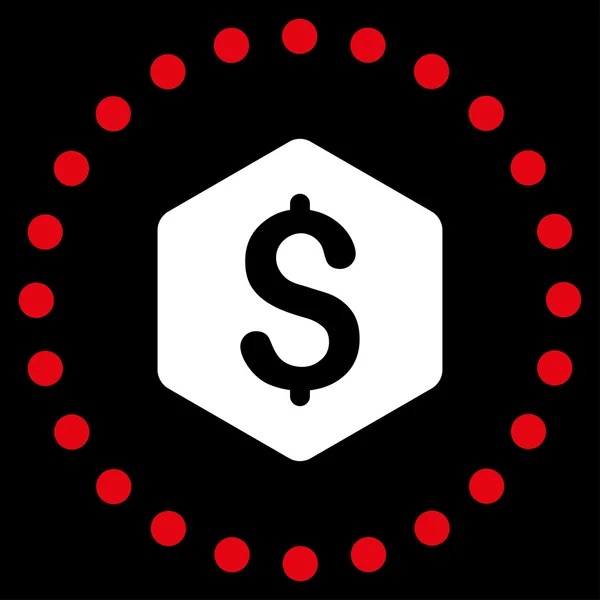 Icône Hexagone Dollar — Image vectorielle