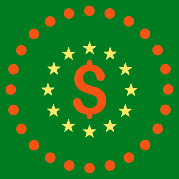 Ícone de estrelas do dólar —  Vetores de Stock