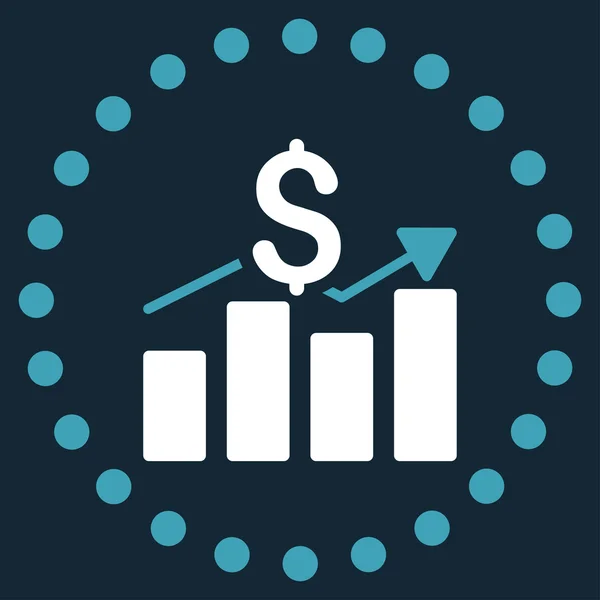 Icono gráfico de barras de ventas — Archivo Imágenes Vectoriales