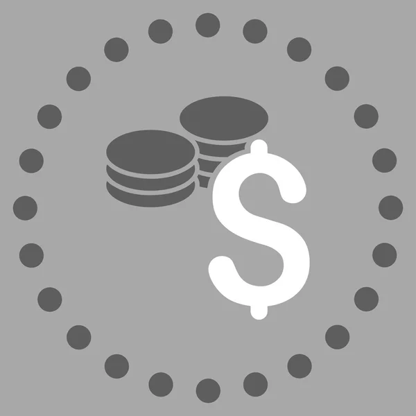 Δολάριο νομίσματα εικονίδιο — Διανυσματικό Αρχείο
