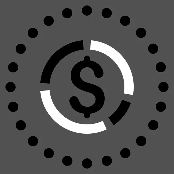 Schéma financier Icône — Image vectorielle