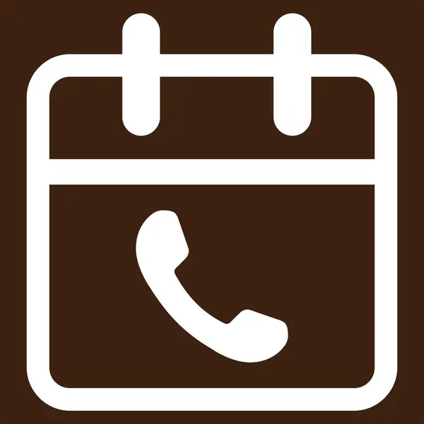 Telefoon Support datumpictogram — Stockvector