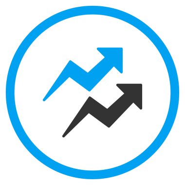 Eğilimleri düz simgesi