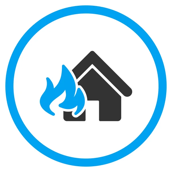 Home Fire Damage Icon — Stock vektor