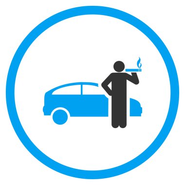 Sigara taksi sürücüsü simgesini