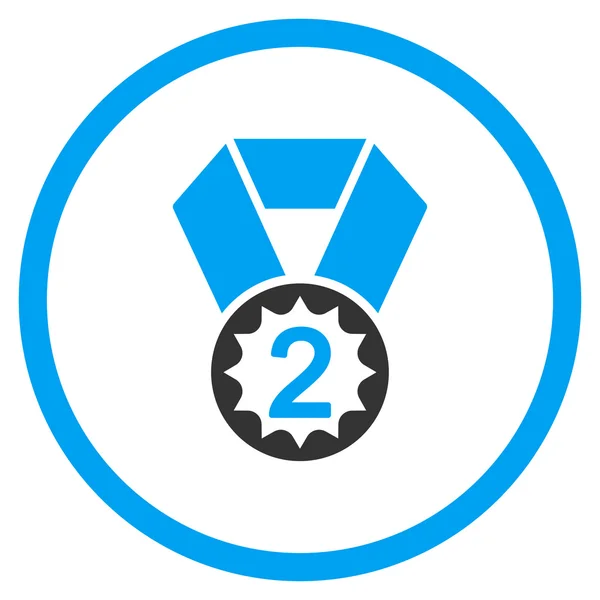 Second Place Medal Icon — Stock Vector