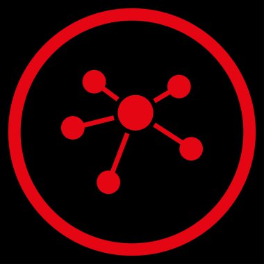 Bağlantıları düz simgesi