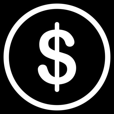 Doları düz simgesi