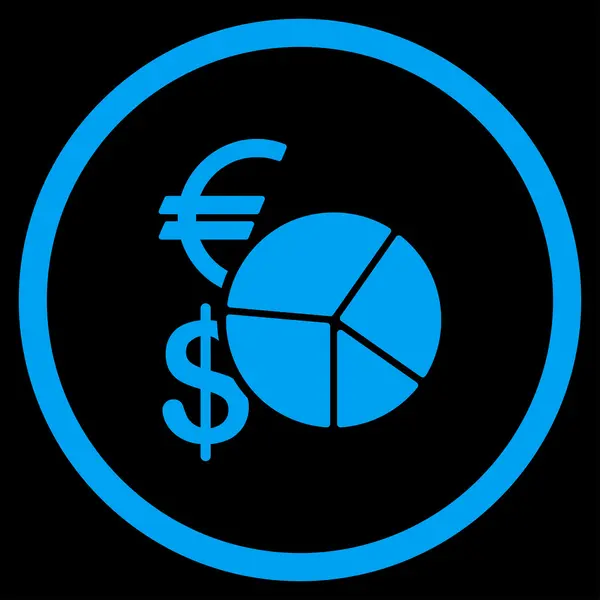 Valuta cirkeldiagram ikonen — Stock vektor