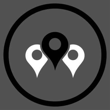 Konumları düz simgesini