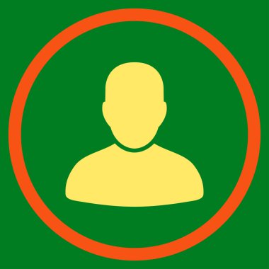 Müşteri düz simgesi