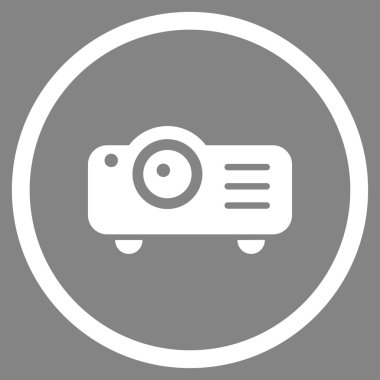 projektör düz simgesi