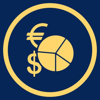Para birimi pasta grafik simgesi