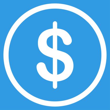 Doları düz simgesi