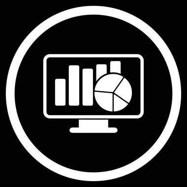 İstatistik düz simgesi