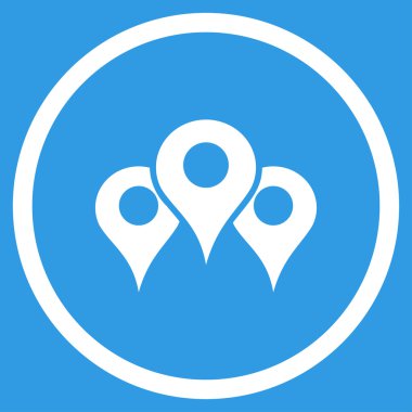 Konumları düz simgesini