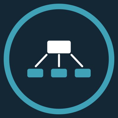 Hiyerarşi düz simgesi