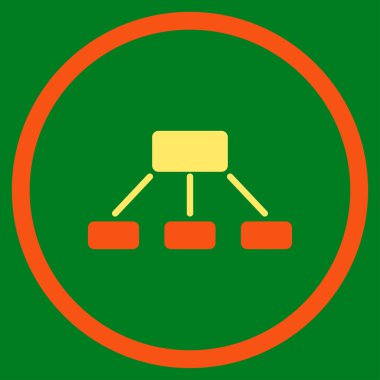 Hiyerarşi düz simgesi