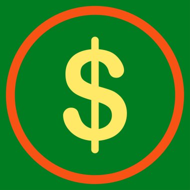 Doları düz simgesi