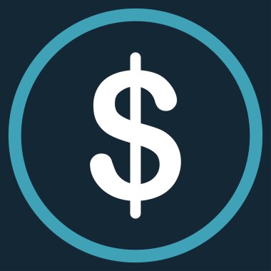 Doları düz simgesi