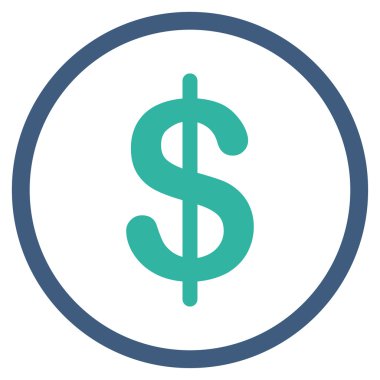 Doları düz simgesi