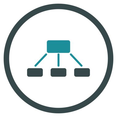 Hiyerarşi düz simgesi