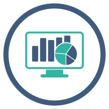 İstatistik düz simgesi