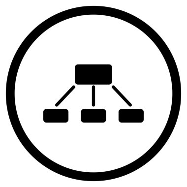 Hiyerarşi düz simgesi