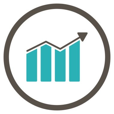 Trend düz simgesi