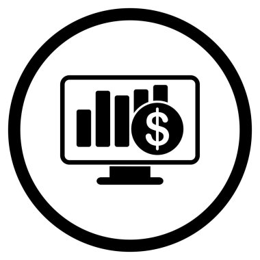 Satış monitör simgesini