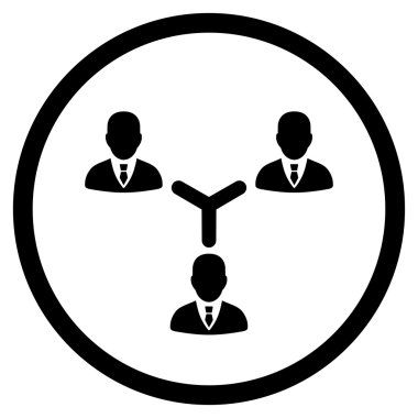 ekip çalışması düz simgesi