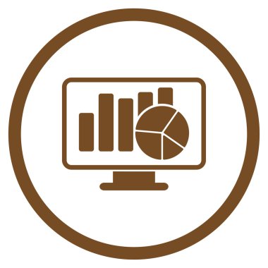 İstatistik düz simgesi