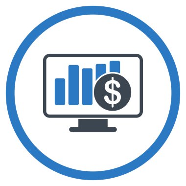 Satış monitör simgesini