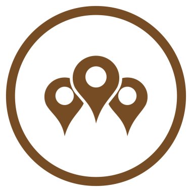 Konumları düz simgesini