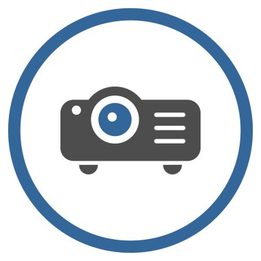 projektör düz simgesi