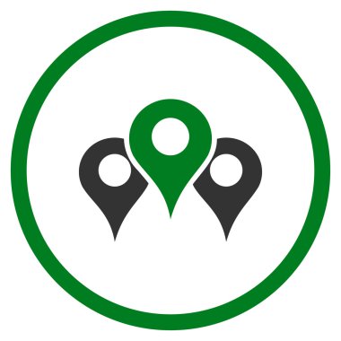 Konumları düz simgesini